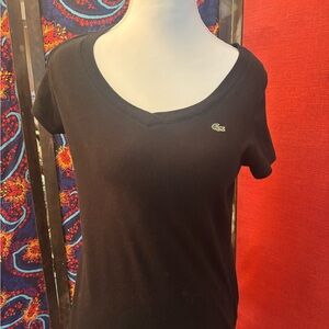 Lacoste Women's Classic Black Tee